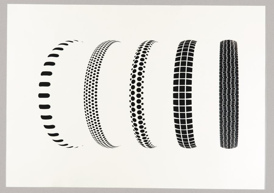 Five Tyres remoulded (Vijf banden ontleed)