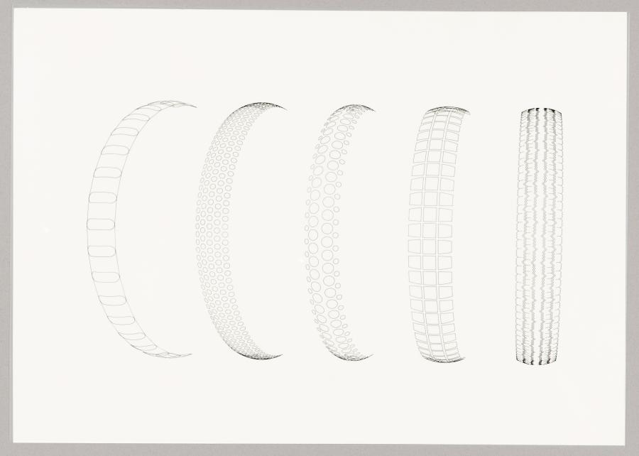 Five Tyres remoulded (Vijf banden ontleed)