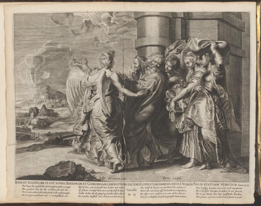 Lot en zijn familie verlaten Sodom