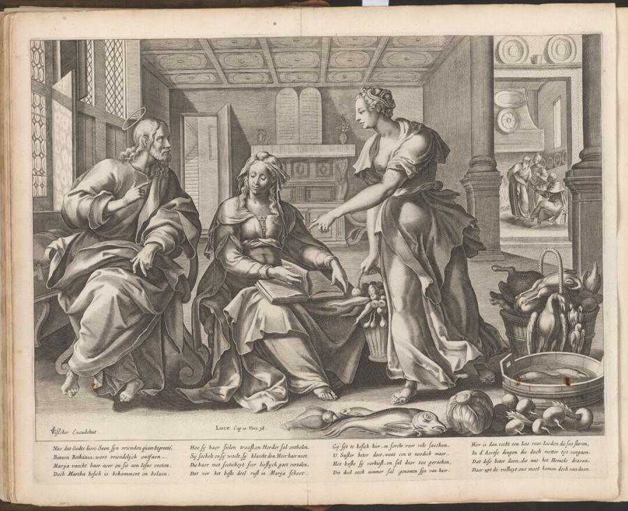 Christus in het huis van Martha en Maria