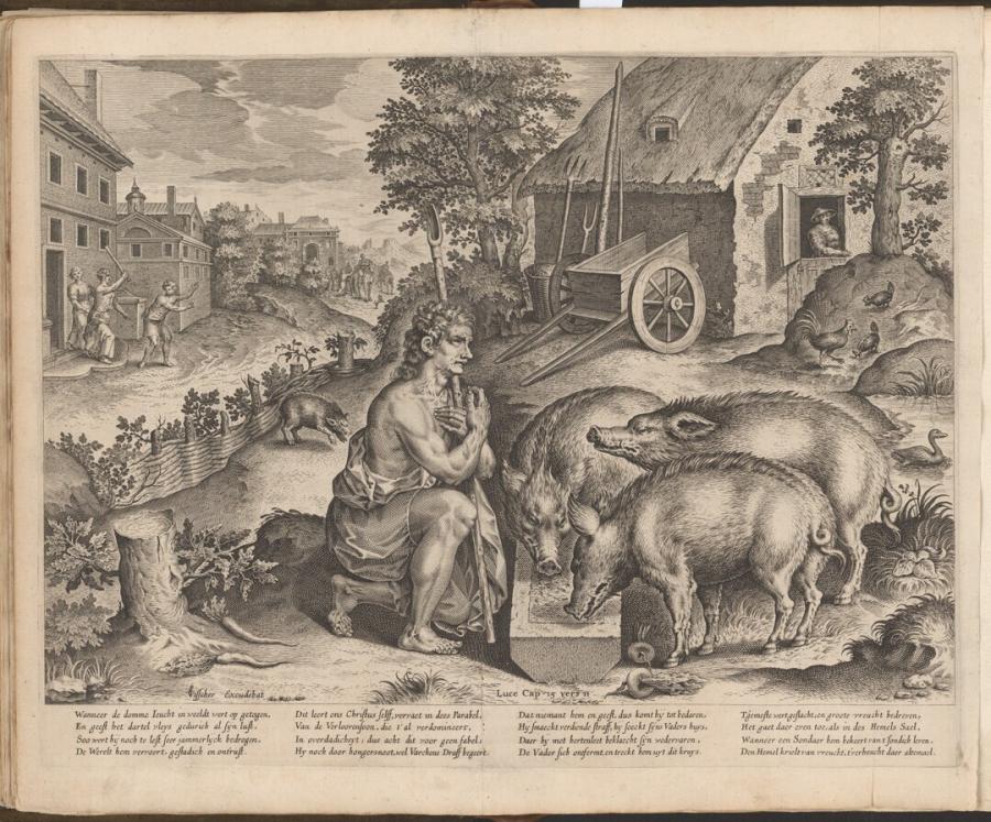 De Verloren Zoon hoedt varkens