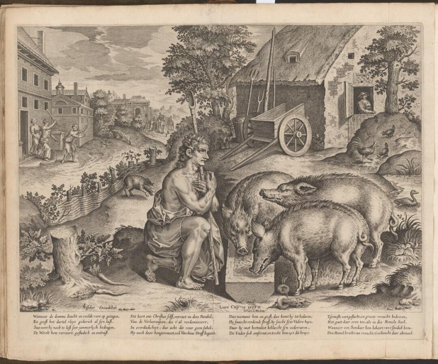 De Verloren Zoon hoedt varkens