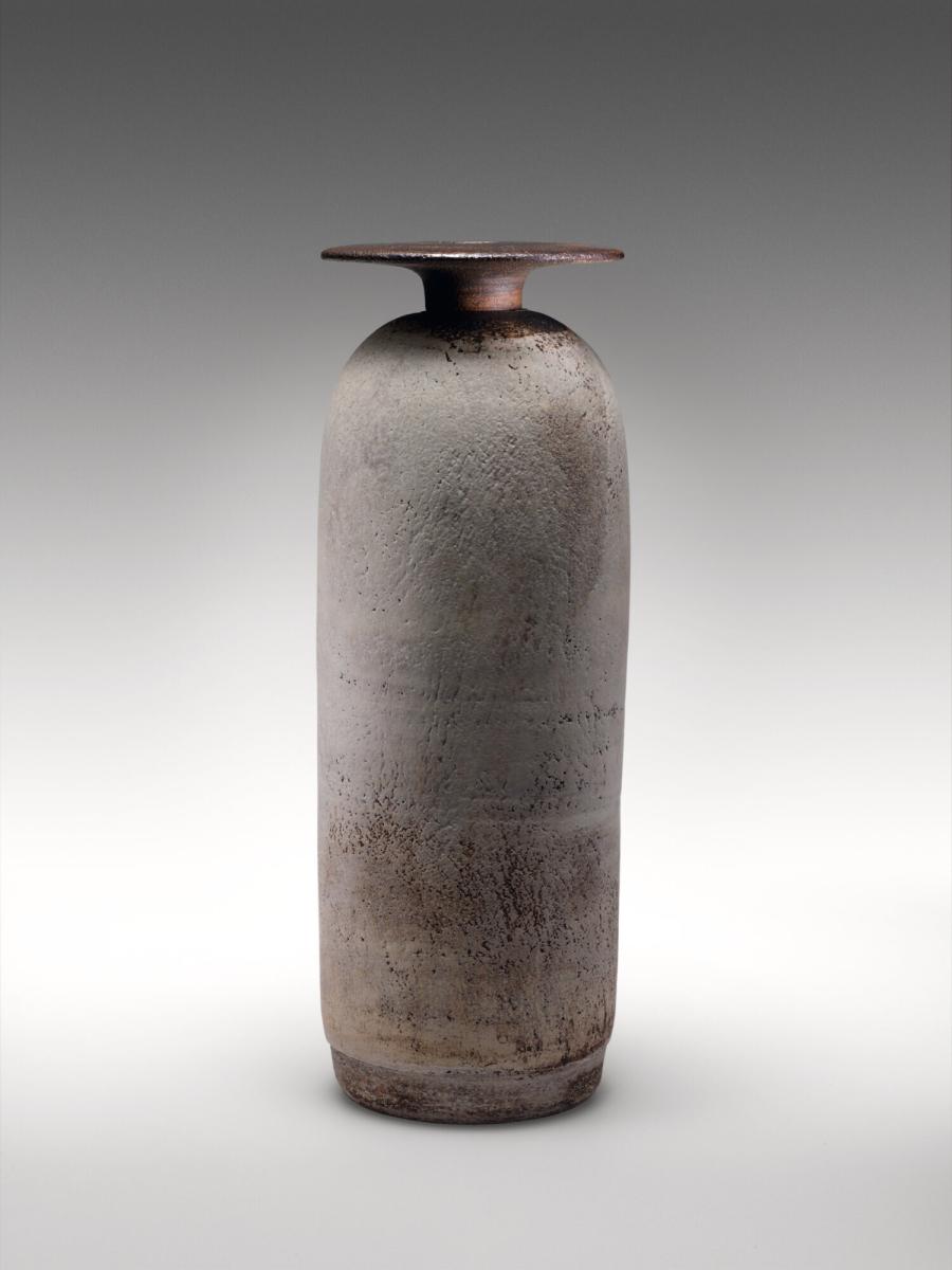 Bottle with disc-shaped rim