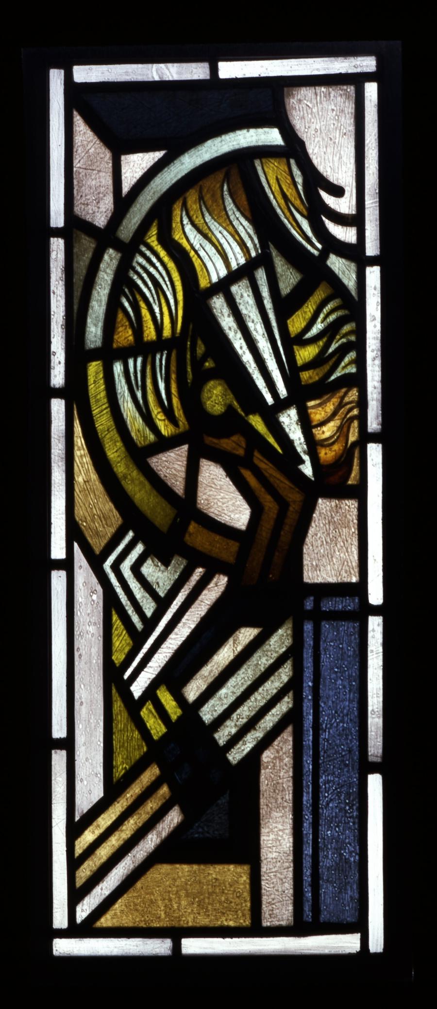 Stained-glass window, fragment Flame Tongues