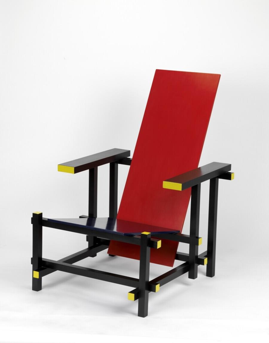 Red and blue chair