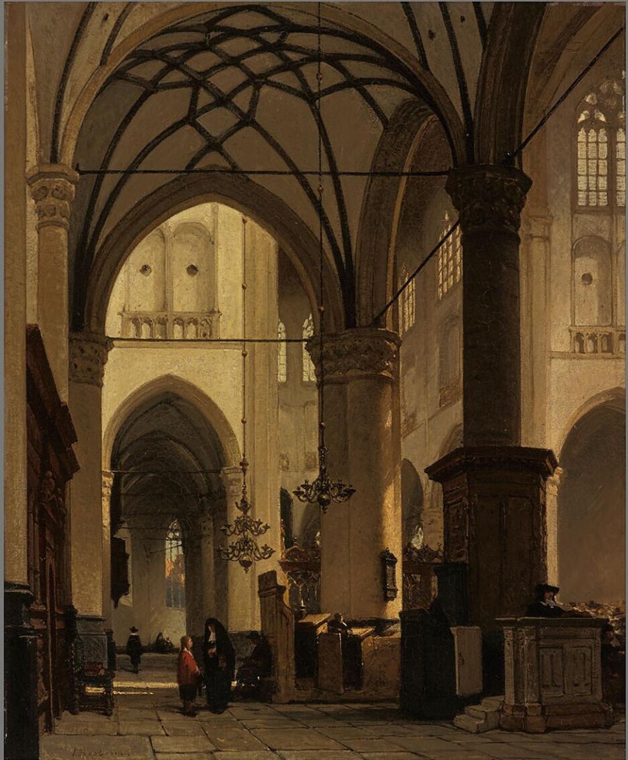 Interieur van de St. Laurenskerk te Alkmaar