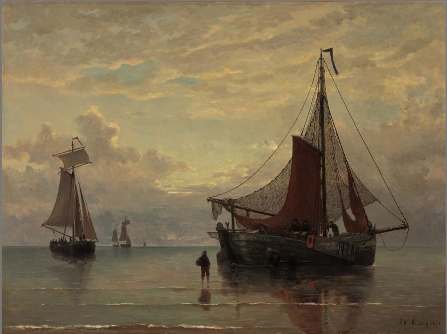 Zonsopgang aan de Hollandsche kust
