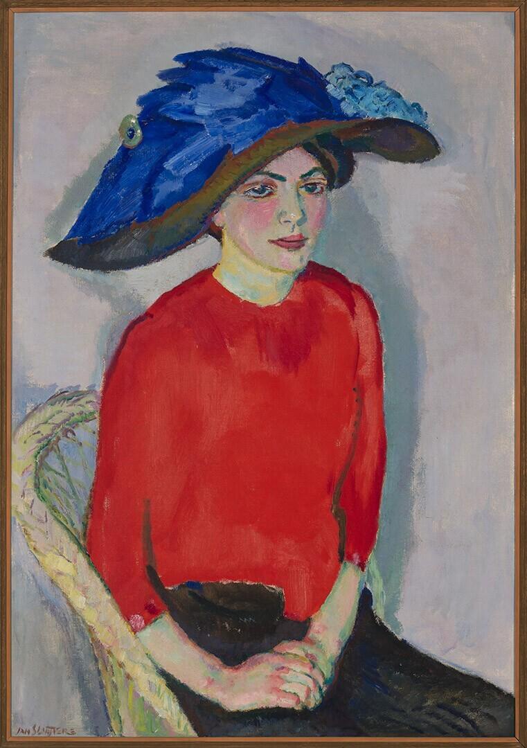 Vrouwenportret in het rood