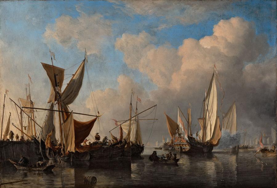 Vessels in a harbour
