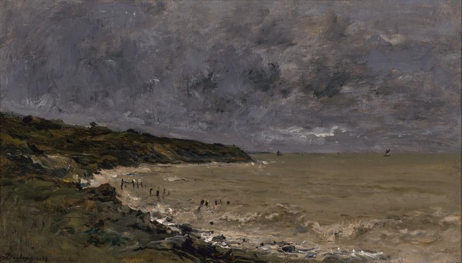 Temps orageux au bord de la mer