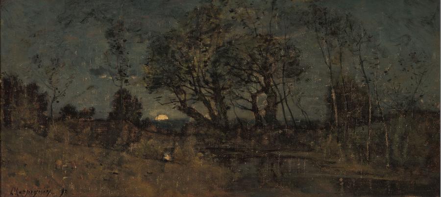 Landschap bij maanlicht