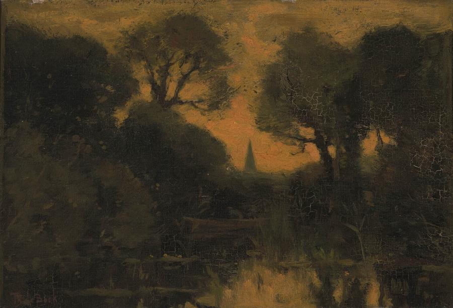 Bomen bij avond ('Zonsondergang')
