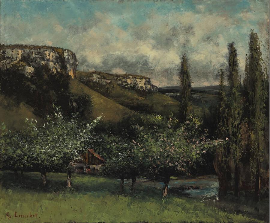Les pommiers du père Courbet à  Ornans
