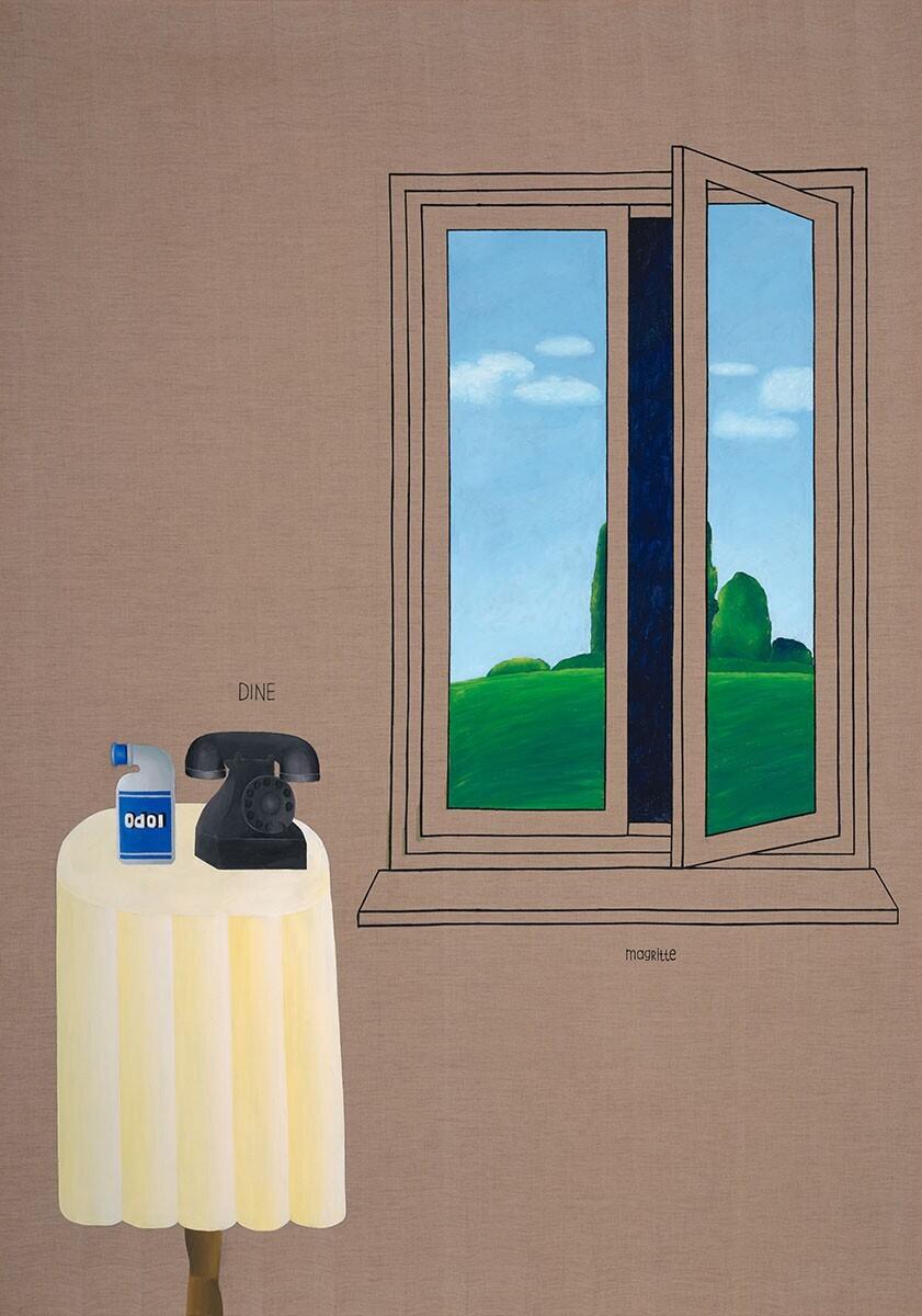 Still Life with Odol Bottle (Hommage to Dine and Magritte)