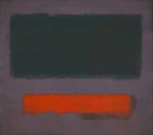 grey-orange-on-maroon-no-8-grijs-oranje-op-kastanjebruin-nr-8