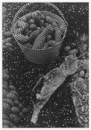 foto-van-yayoi-kusama-s-installatie-kitchen-utensils-1963-1964