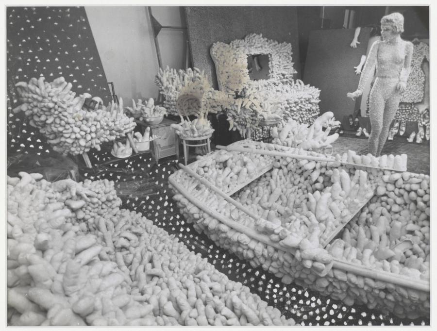 Foto van het atelier van Yayoi Kusama, New York, 1963