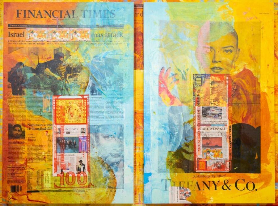 Burning Square (Double page spread #3) (Brandend vierkant (Dubbele pagina #3))