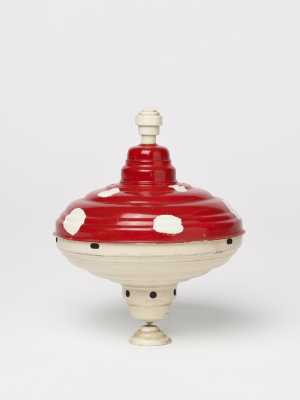 untitled-humming-top-painted-as-a-mushroom