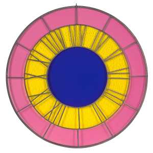 pink-yellow-blue-clock-roze-gele-blauwe-klok