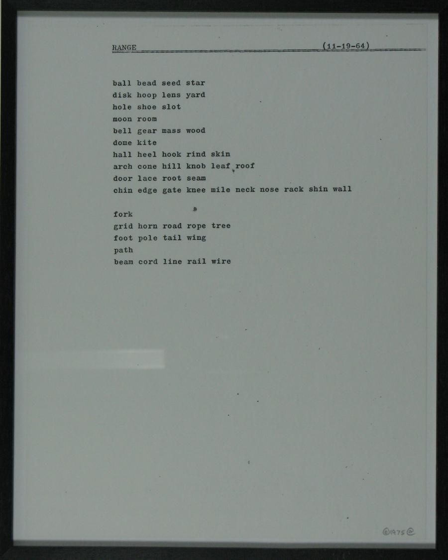 RANGE (11-19-64) (Gedicht)