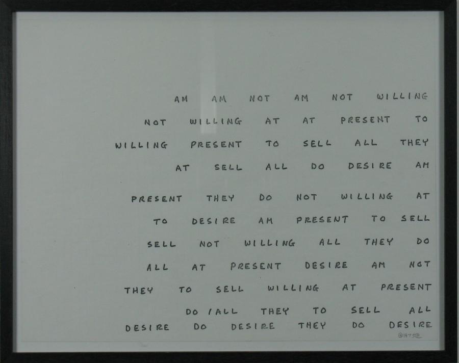 AM AM NOT AM NOT WILLING (Gedicht)
