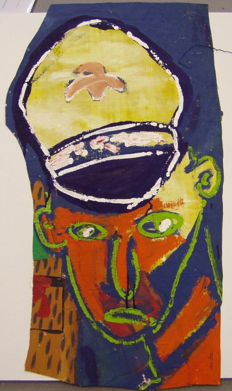 L'homme au casque casquette (Man met helmhoed)
