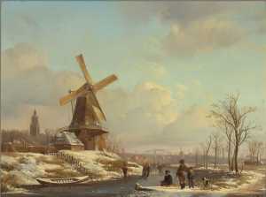 winter-landscape-with-a-mill