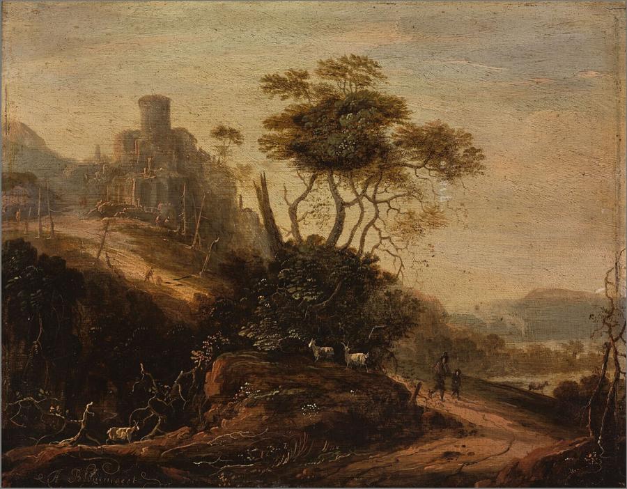 Italian Landscape with Goats