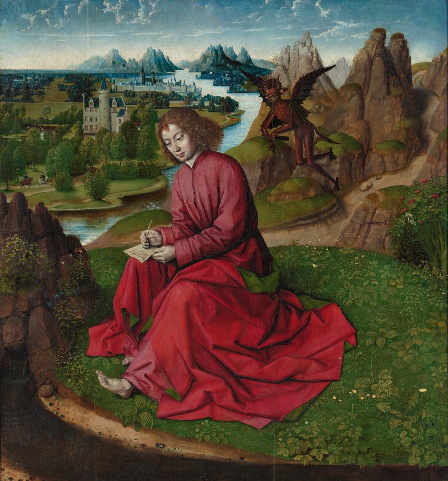Johannes, het Evangelie schrijvend