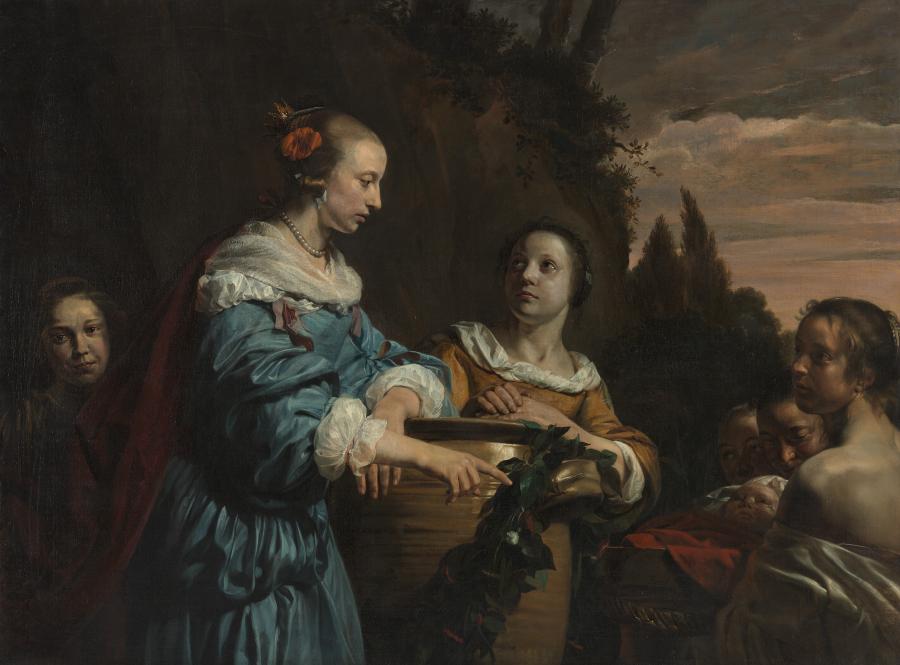 Pharaoh's Daughter and Her Handmaids with Moses in the Reed Basket