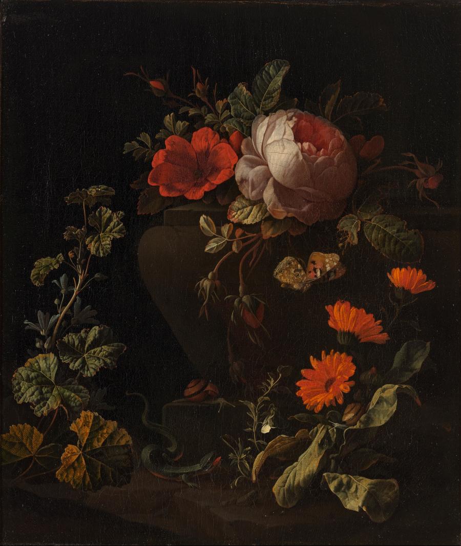 Flowers on a Balustrade