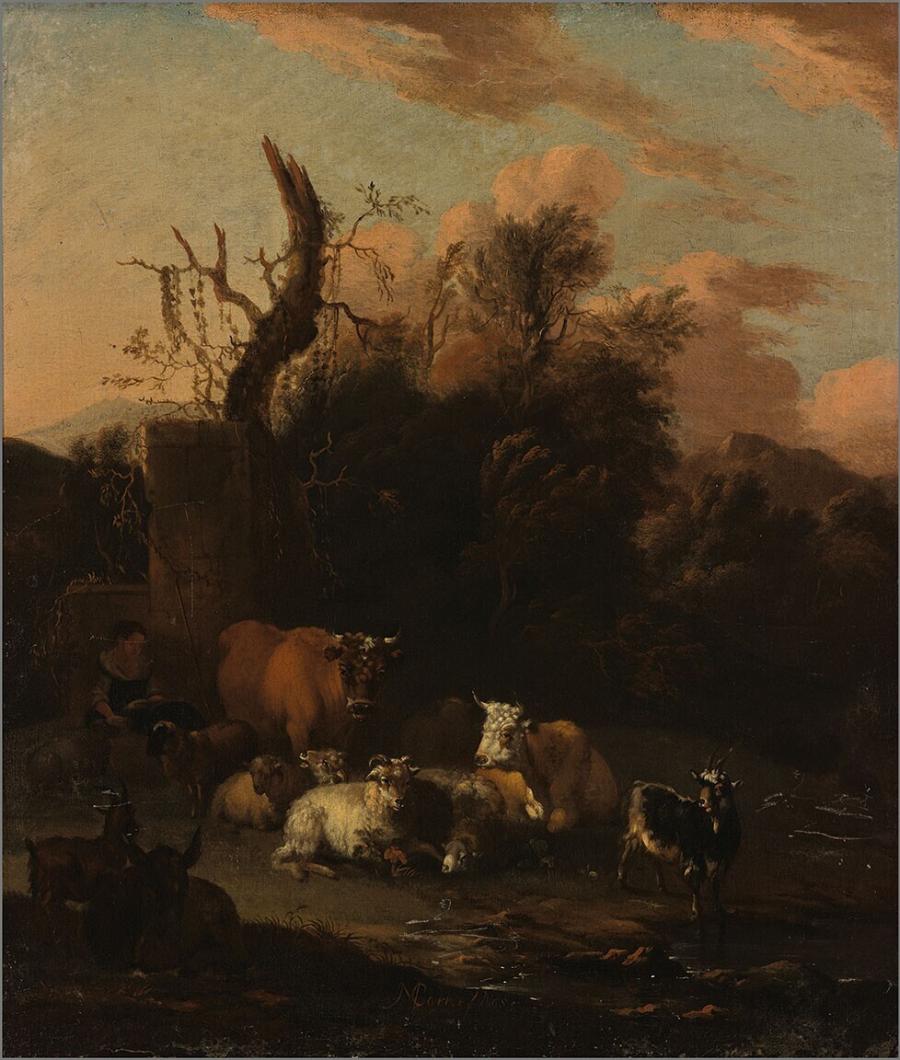 Wooded Landscape with Cattle