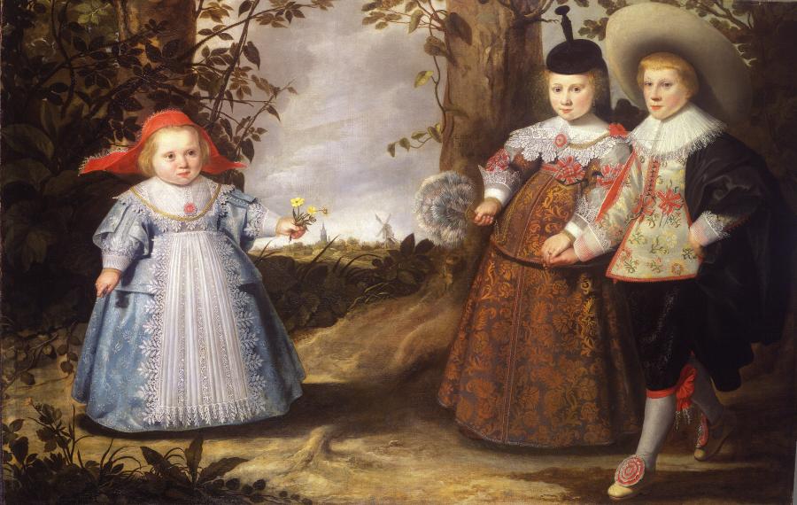 Jacob, Elisabeth and Cornelia Francken in a landscape