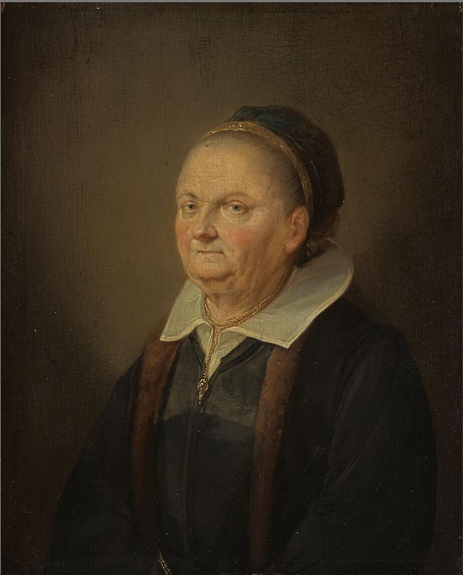Portret van een bejaarde vrouw