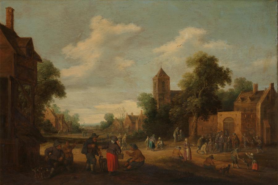 Dorpsgezicht, het spijzigen van de hongerigen