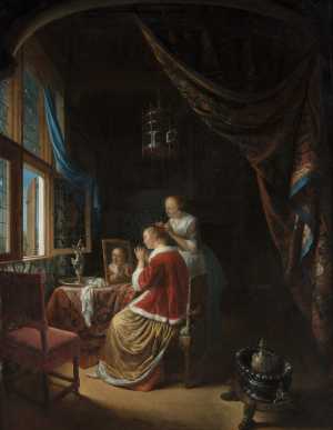 jonge-vrouw-aan-de-kaptafel