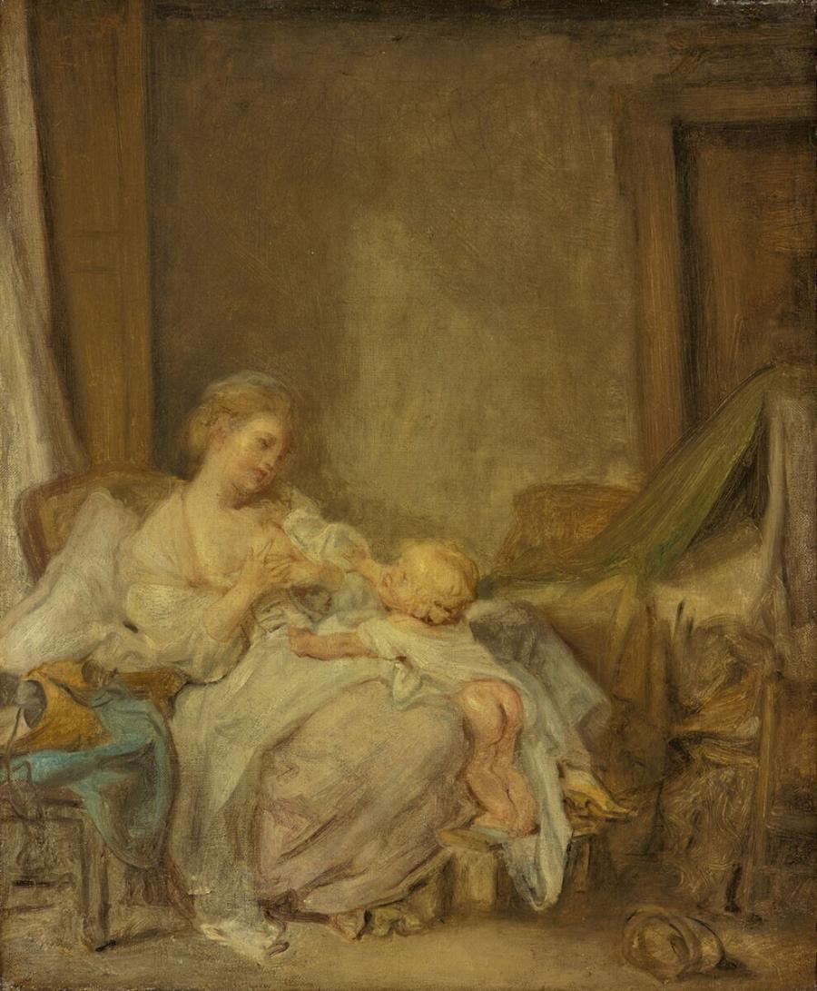 The happy mother