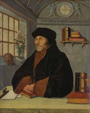 portret-van-erasmus-aan-zijn-schrijftafel