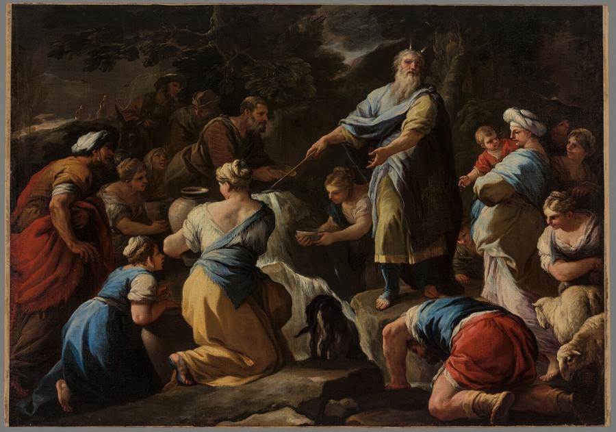 Moses Striking Water from the Rock