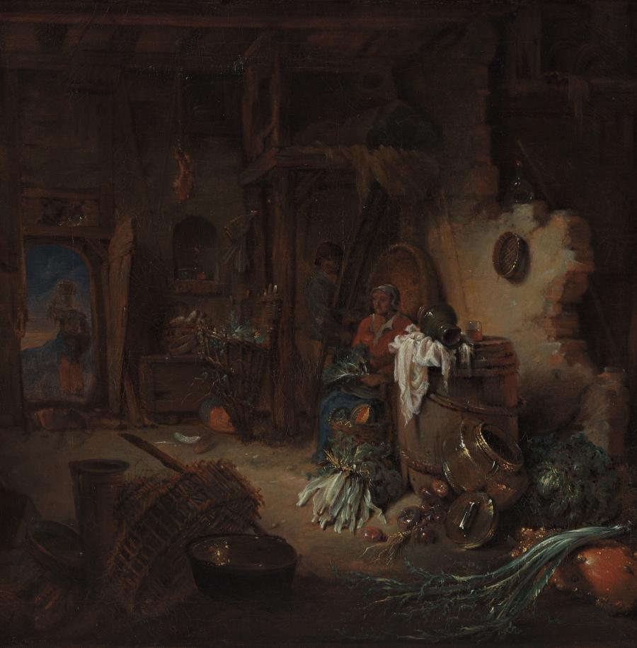 Interior of a barn