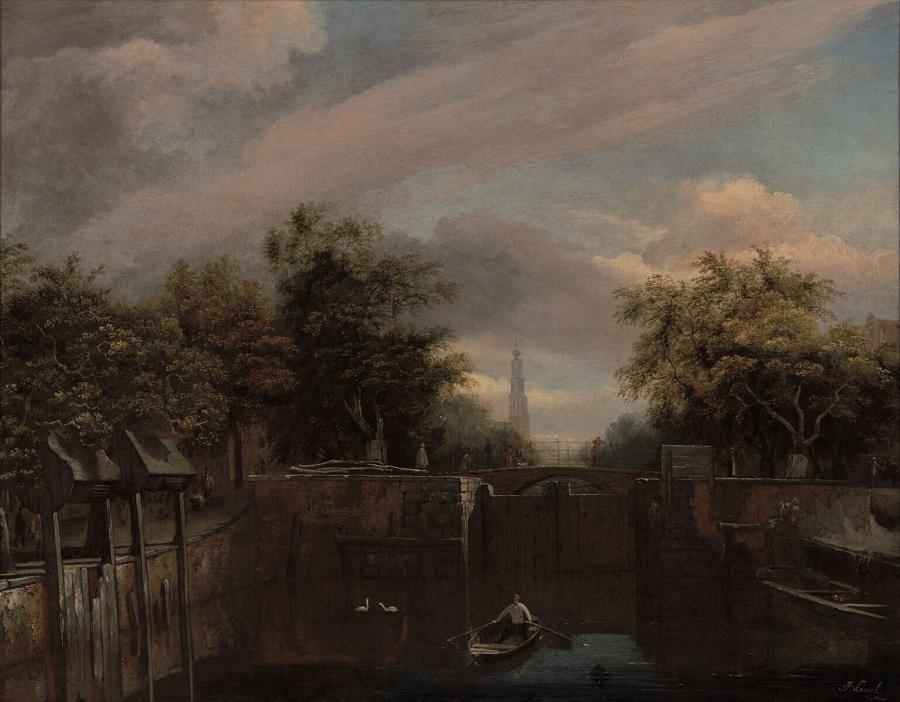 The Eenhoorn Lock on the Prinsengracht in Amsterdam