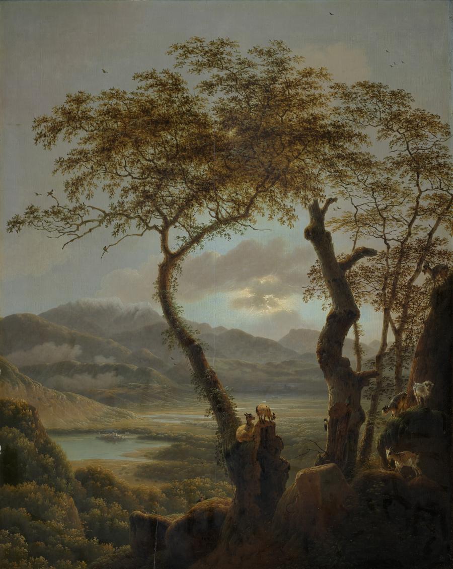 Italiaans landschap met geiten