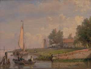 view-of-a-river-with-a-rowing-boat