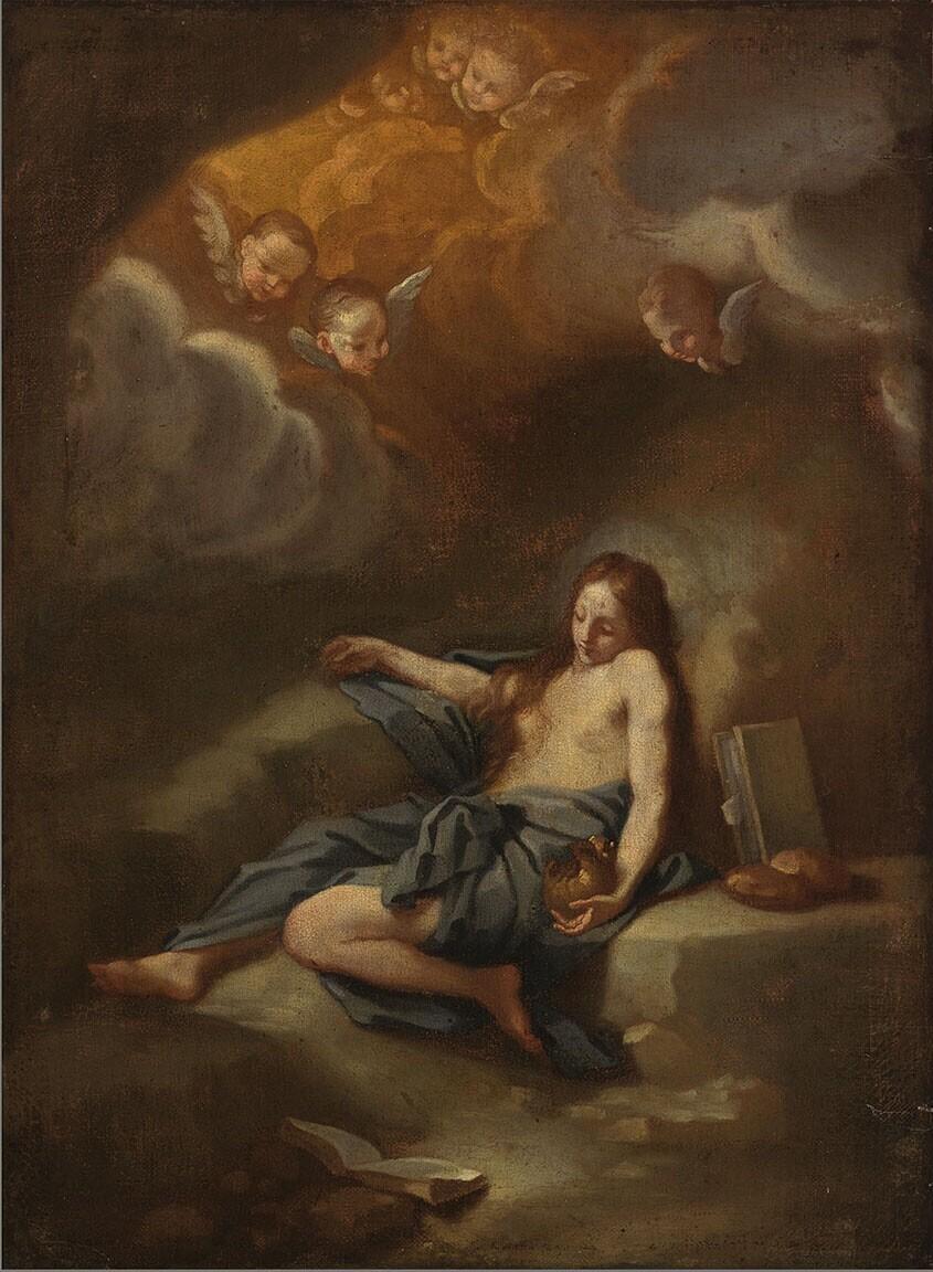 Boetvaardige Magdalena in een landschap