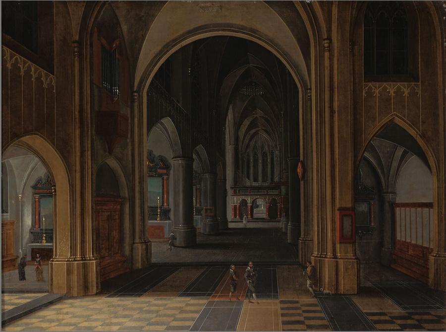 Interieur van een gotische kerk