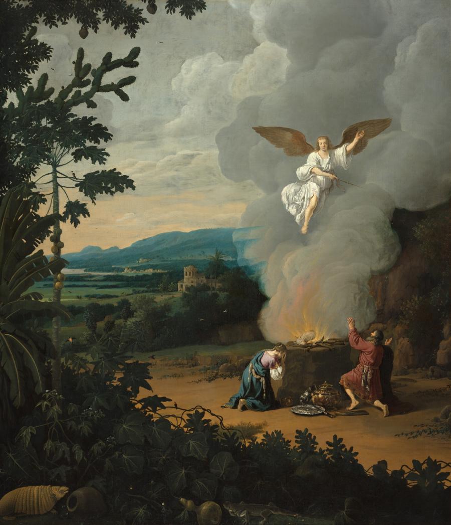Brasilian Landscape with Manoah's Sacrifice