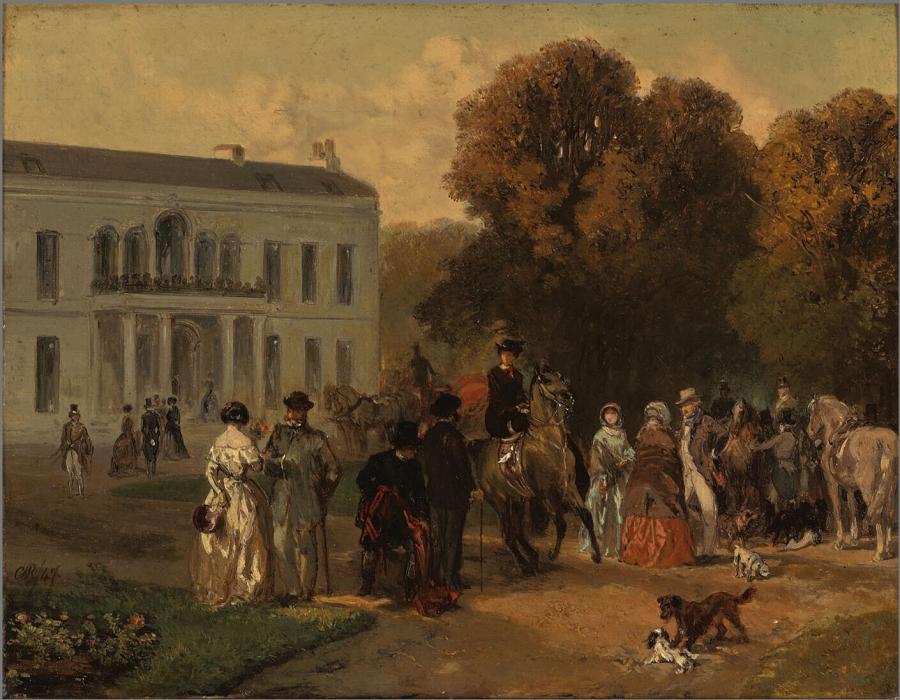 The departure of the riding party