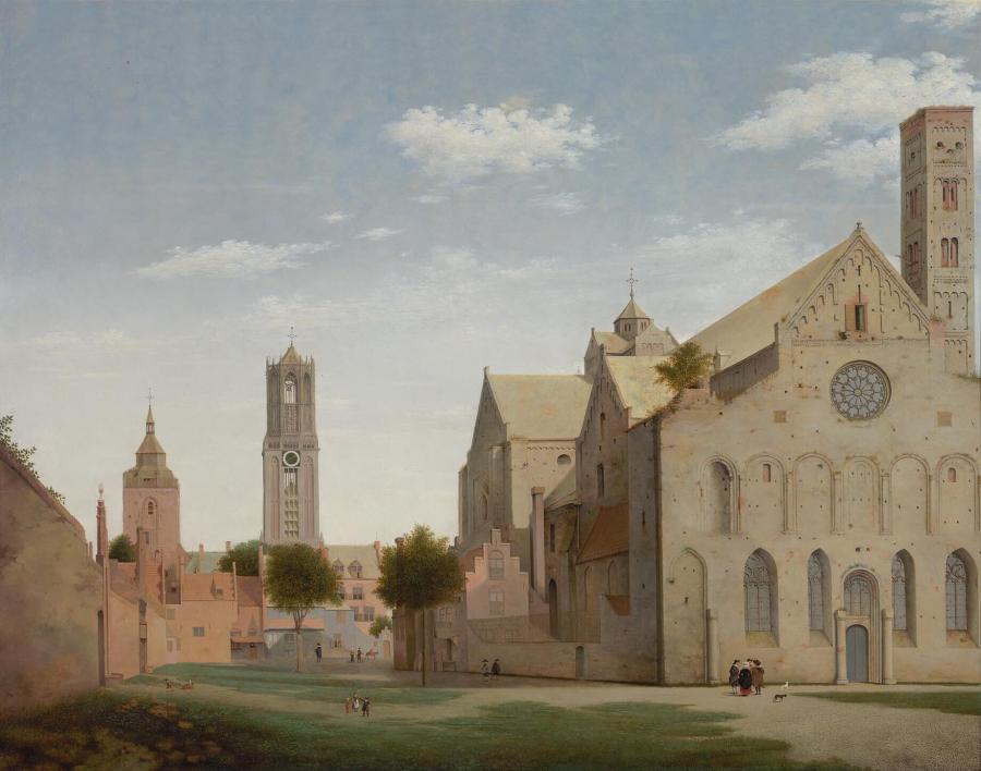 View of Saint Mary's Square and Saint Mary's Church, Utrecht