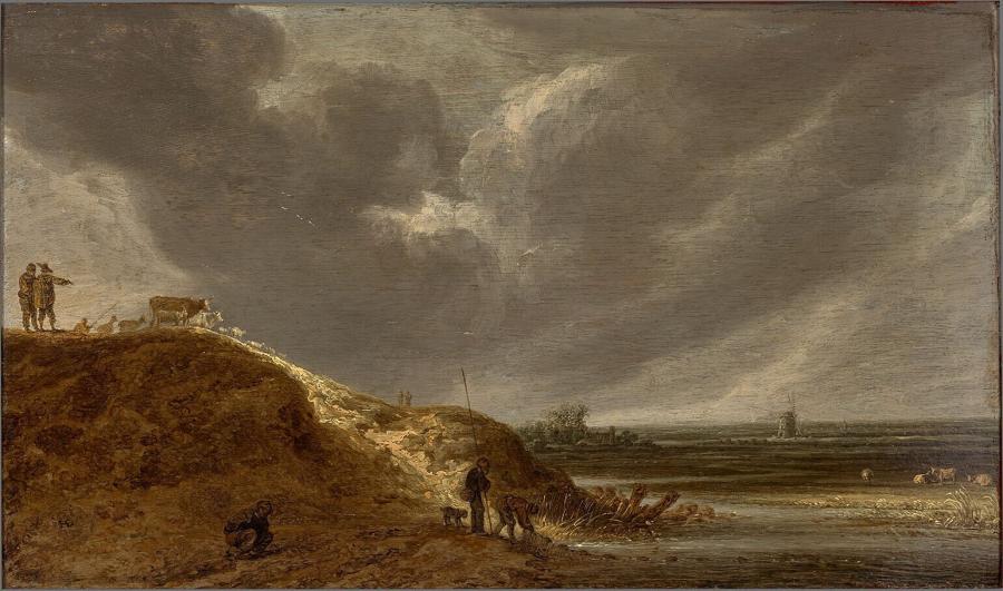 At the Foot of the Dunes under a Stormy Sky
